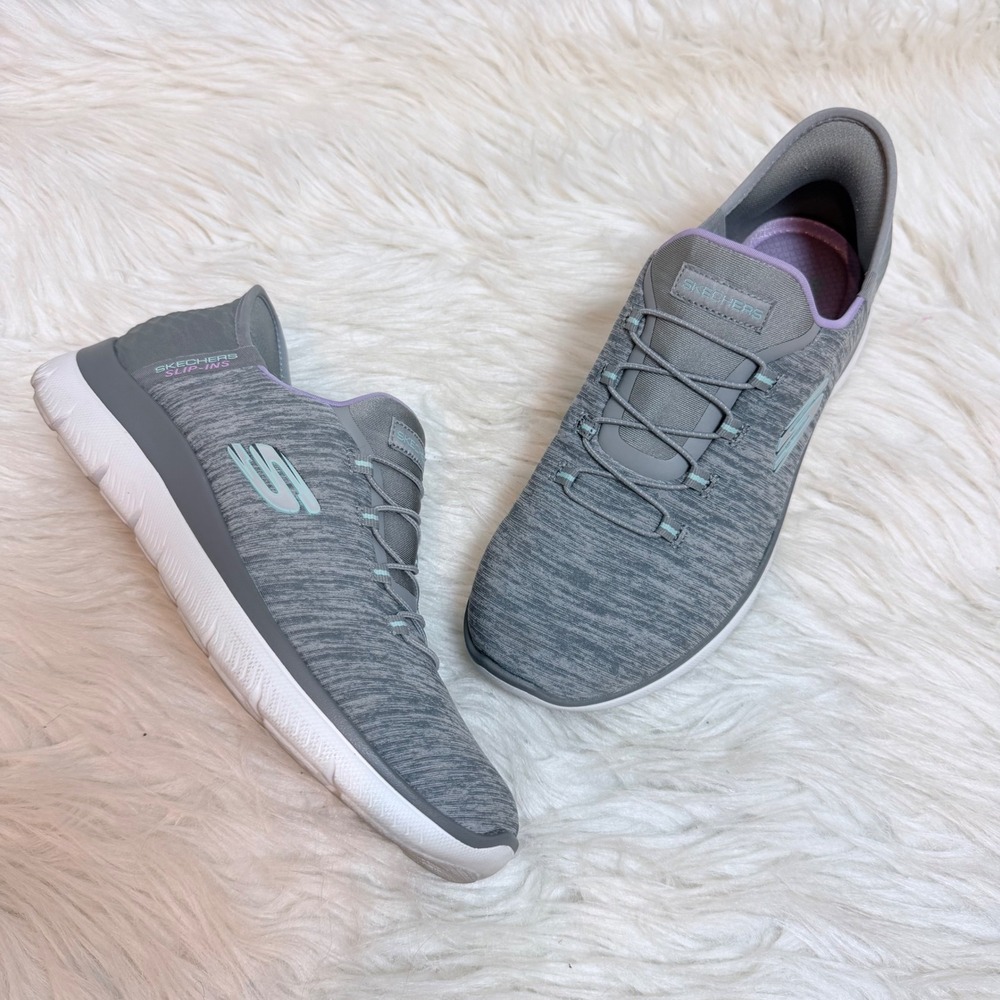 Skechers Hands Free Slip-ins Ultra Flex 3.0 Smooth Step Gray Lavender 149937 9